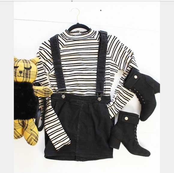 PRE-OWNED H&M DIVIDED DENIM OVERALL SIZE 2 - Picture 2 of 4